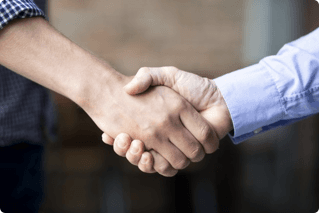 Handshake representing client relationships